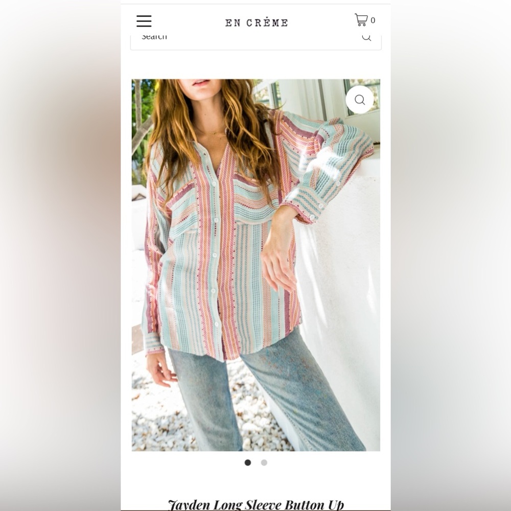 Jayden long sleeve blouse en crème